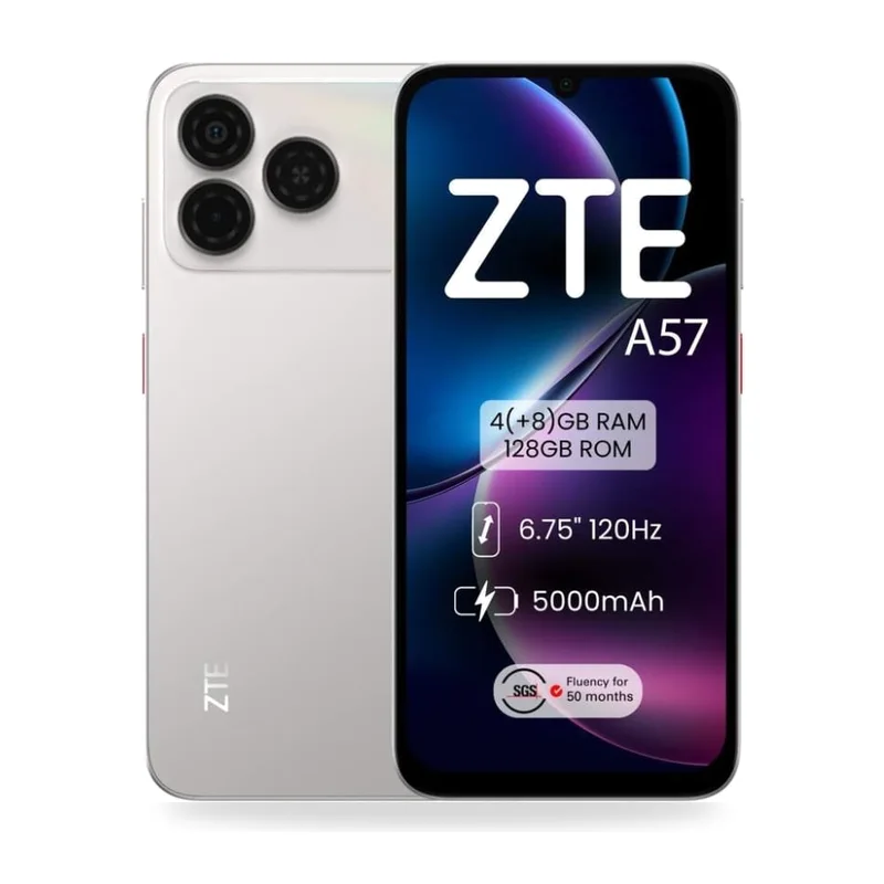 Smartphone ZTE A57 4GB/ 128GB/ 6.75"/ Plata