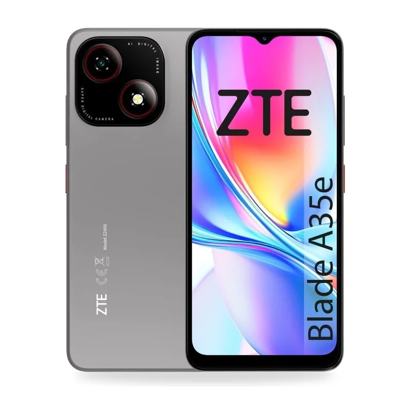 Smartphone ZTE Blade A35E 2GB/ 64GB/ 6.52"/ Gris Oscuro