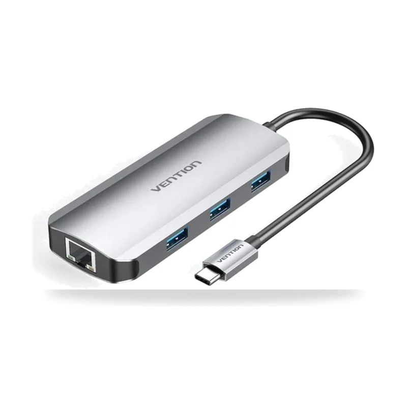 Docking USB Tipo-C Vention TOHHB/ 1xHDMI 4K/ 3xUSB/ 1xRJ45/ 1xUSB Tipo-C PD/ Gris