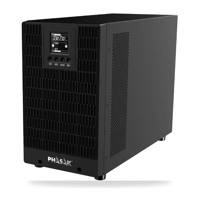 SAI Online Phasak 3000 VA Online LCD/ 3000VA-3000W/ 4 Salidas/ Formato Torre
