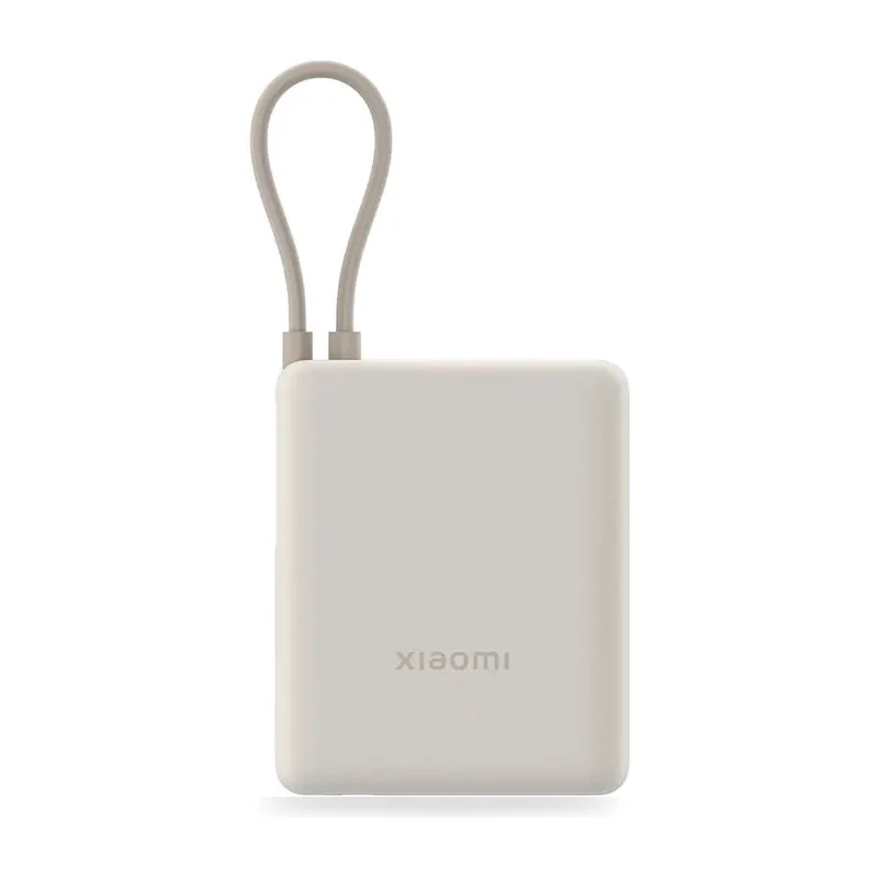 Powerbank 10000mAh Xiaomi 33W Power Bank Integrated Cable/ 33W/ Beige/ Incluye Cable USB Tipo-C
