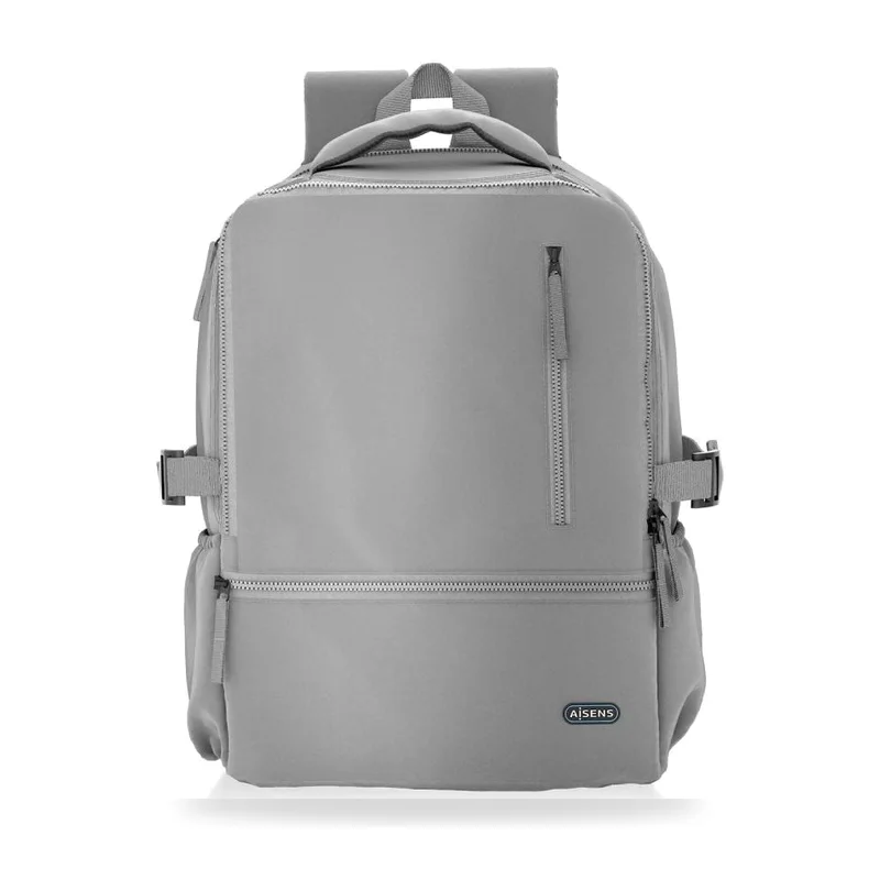 Mochila Aisens para Portátiles hasta 15.6"/ Impermeable/ Gris
