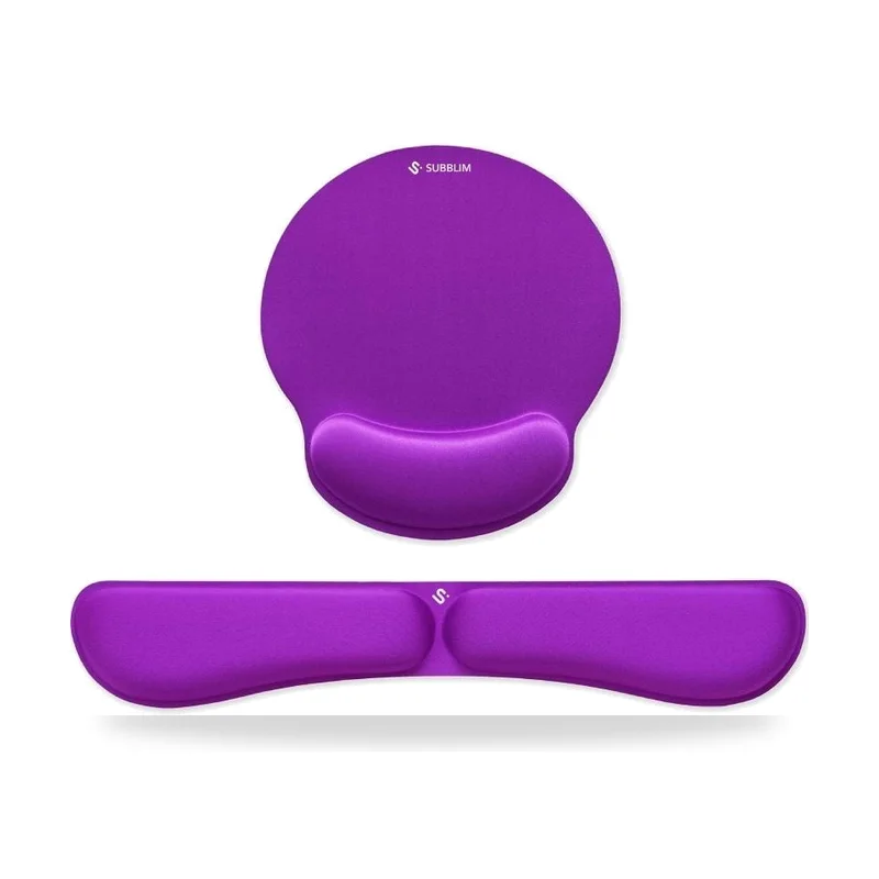 Pack de Reposamuñecas y Alfombrilla Ergonómica Subblim Ergo MemoryFlex/ Púrpura
