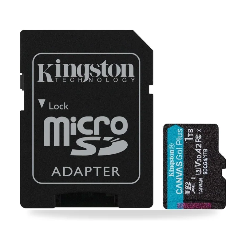 Tarjeta de Memoria Kingston CANVAS Go! Plus 1TB microSD XC con Adaptador/ Clase 10/ 200MBs