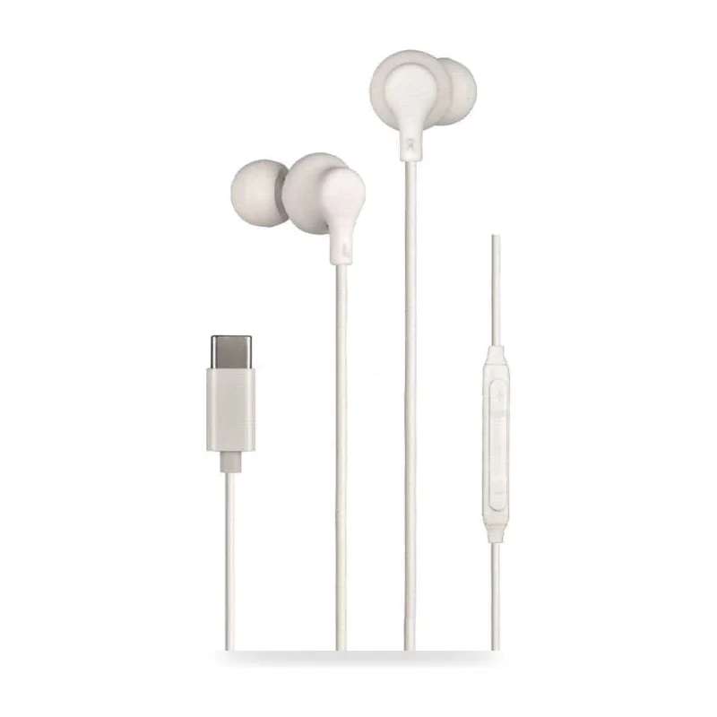 Auriculares Intrauditivos Daewoo/ con Micrófono/ USB Tipo-C/ Blancos