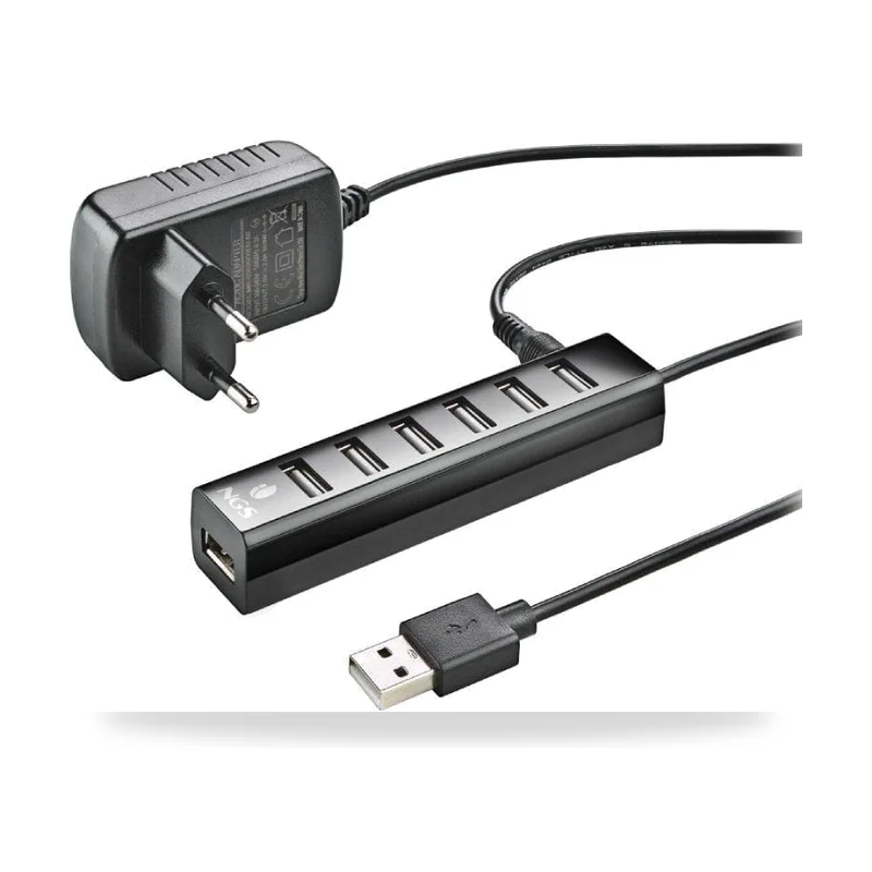 Hub USB 2.0 con Alimentación Externa NGS IHUB7 Tiny/ 7xUSB